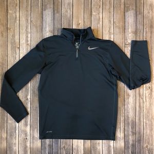 Men’s Nike Dri Fit Quarter Zip Pullover- Dark Grey